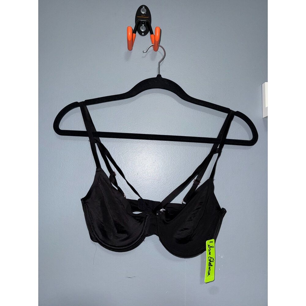 NWT Sam Edelman Black Bonded Unlined Underwire Cage-Style Bra | Size 32D